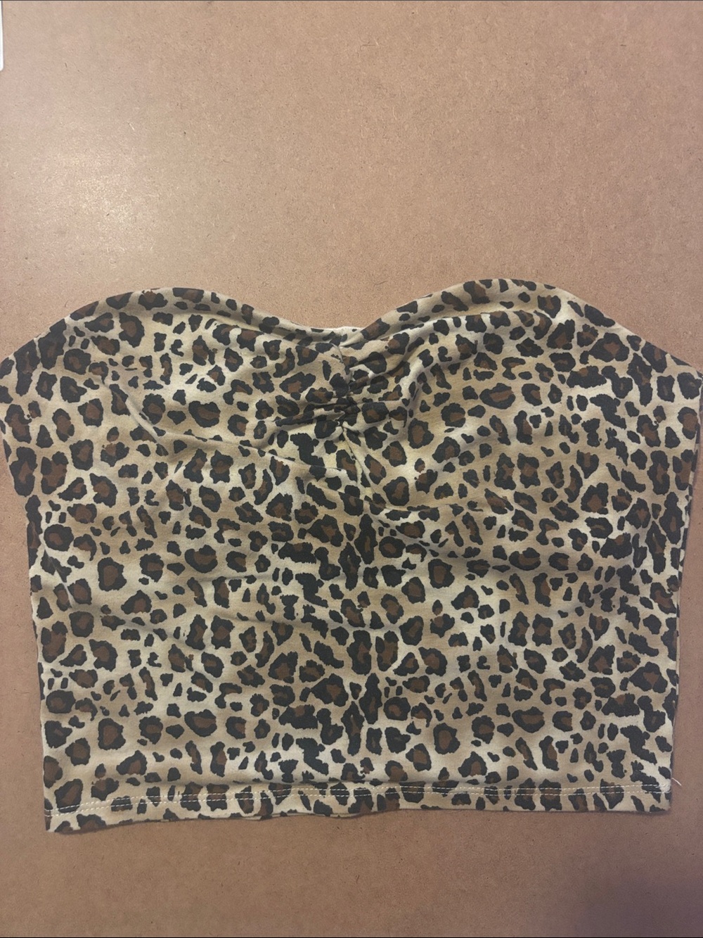 Wet Seal Y2K Woman’s Leopard Print Strapless Crop Top, Size M